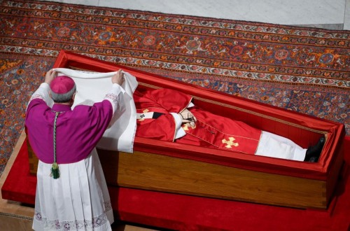 Pope’s coffin sealed ahead of funeral on Saturday morning
